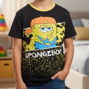 NICKELODEON Boys SpongeBob SquarePants Short Sleeve Graphic Tee